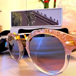 KREWE Sunglasses STL II Camellia to Crystal 24K Mirrored